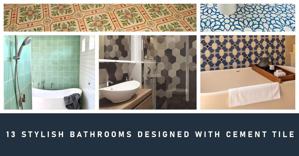 13 Stylish Bathrooms Designed with Encaustic Cement Tile