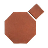 Arabesque 10" Octagon & Dot Mission Red Cement Tile