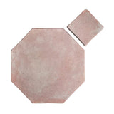 Arabesque 10" Octagon & Dot Rosa Whitewash Cement Tile