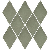 Arabesque 3x5 Mini Diamond Cement Tile Ocean Green