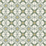 Mission Alegre II Verde Encaustic Cement Tile Rug Detail 1