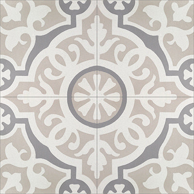 Mission Amalia Café 6"x6" Encaustic Cement Tile Quarter Design