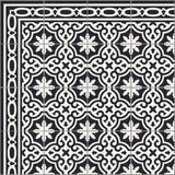 Mission Bocassio Classic Border and Field 8"x8" Encaustic Cement Tile Layout