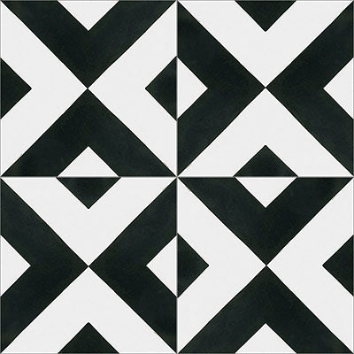 Mission Checkered Classic 8"x8" Encaustic Cement Tile Quarter Design