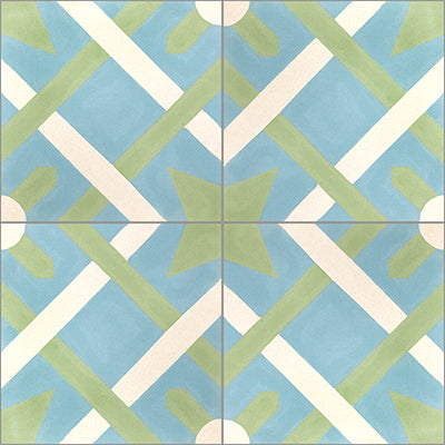 Mission Cordoba B Encaustic Cement Tile Quarter Design