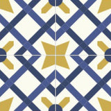 Mission Cordoba C 8"x8" Encaustic Cement Tile Quarter Design