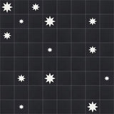 Mission Small Star Black 8"x8" Encaustic Cement Rug Tile