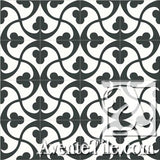 Mission Trebol A 8"x8" Encaustic Cement Tile Rug