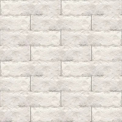 White 2"x8" Zellige Cement Tile Wall Installation