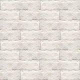 White 2"x8" Zellige Cement Tile Wall Installation