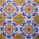 Spanish Andalucia 6"x6" Ceramic Tile Quarter Design