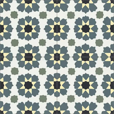 Mission Zuhur 01 Encaustic Cement Tile Quarter Design