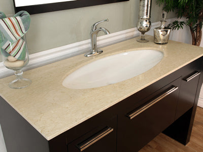 vanity backsplash marble cream corinth vanities counter modern tile bath single elegant comes bathgems